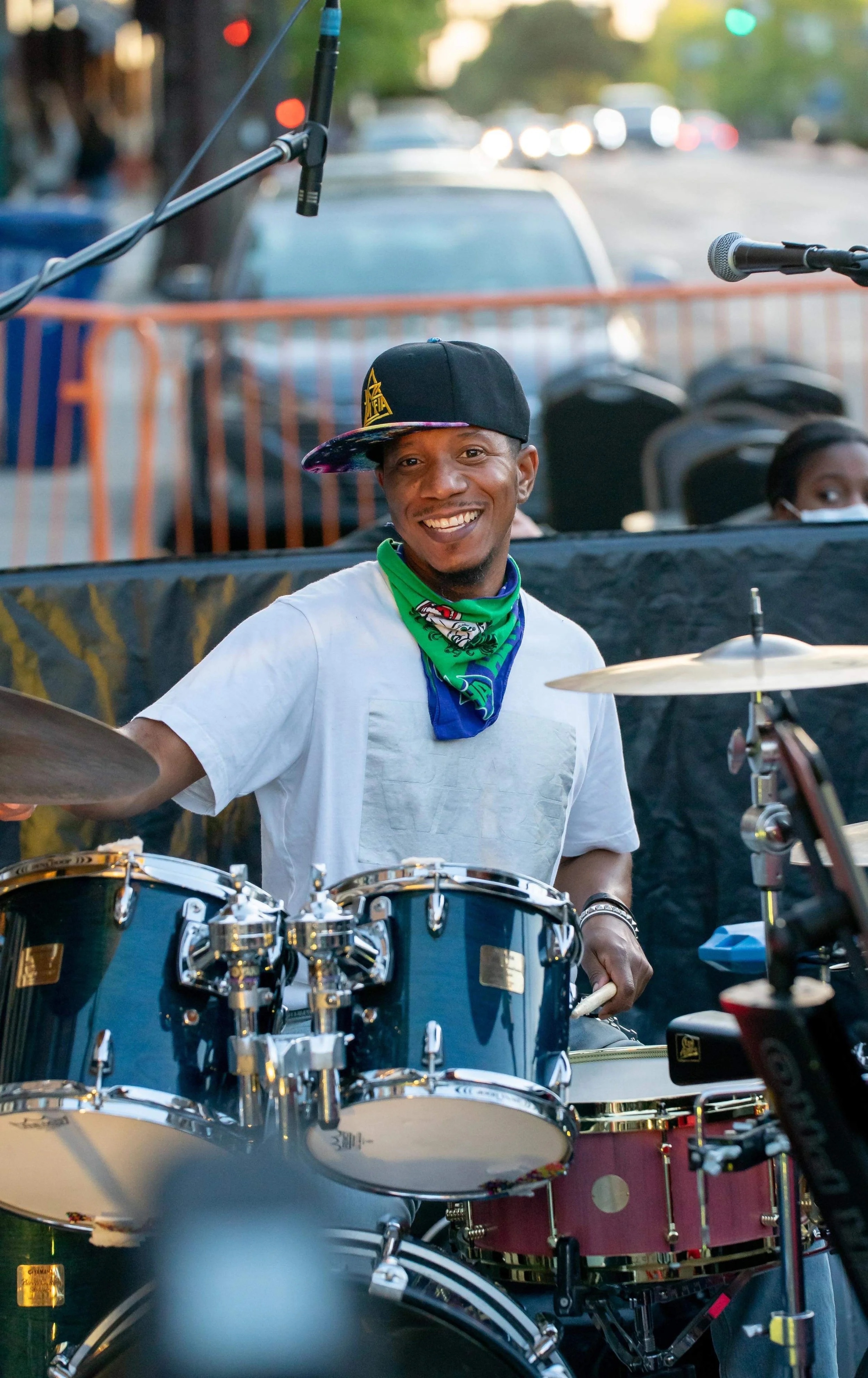 Huney Knuckles on drums